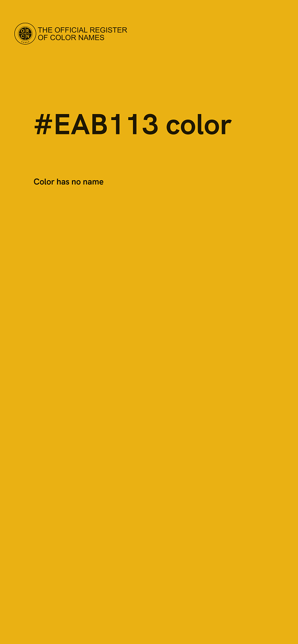 #EAB113 color image