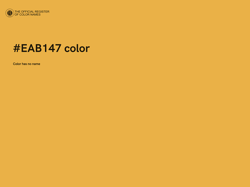 #EAB147 color image