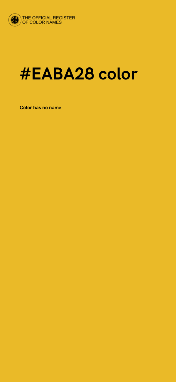 #EABA28 color image