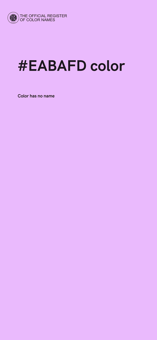 #EABAFD color image