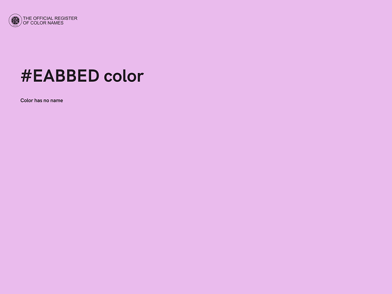 #EABBED color image