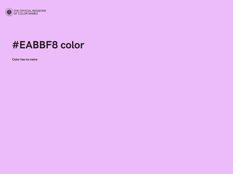 #EABBF8 color image