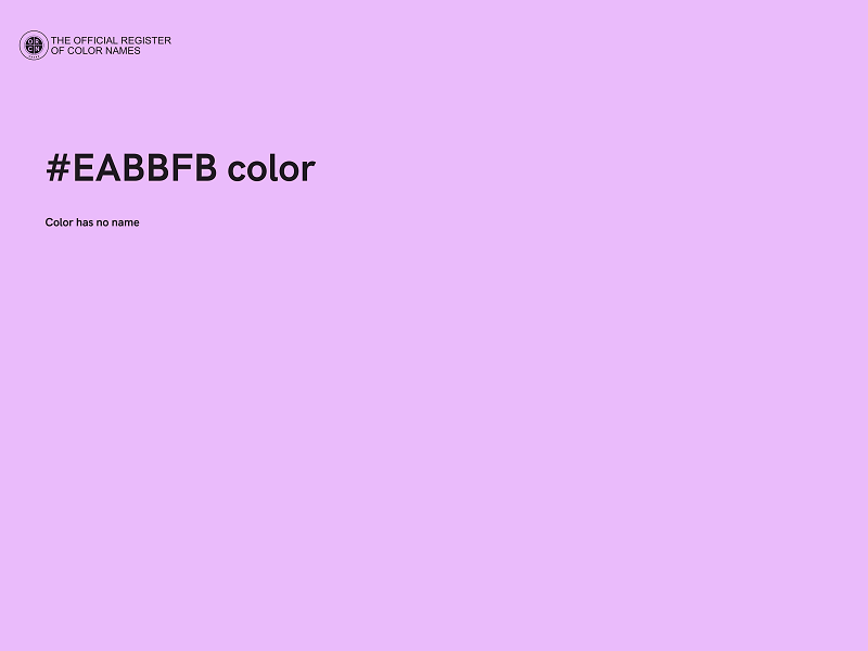 #EABBFB color image