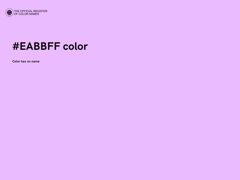 #EABBFF color image