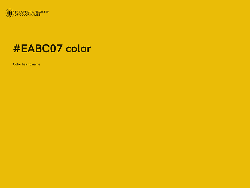 #EABC07 color image
