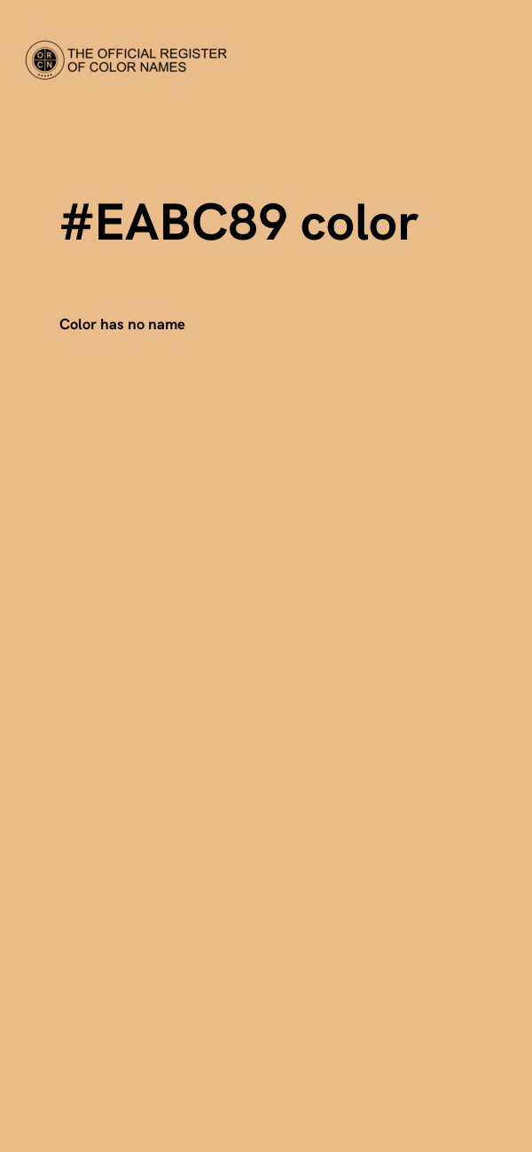 #EABC89 color image