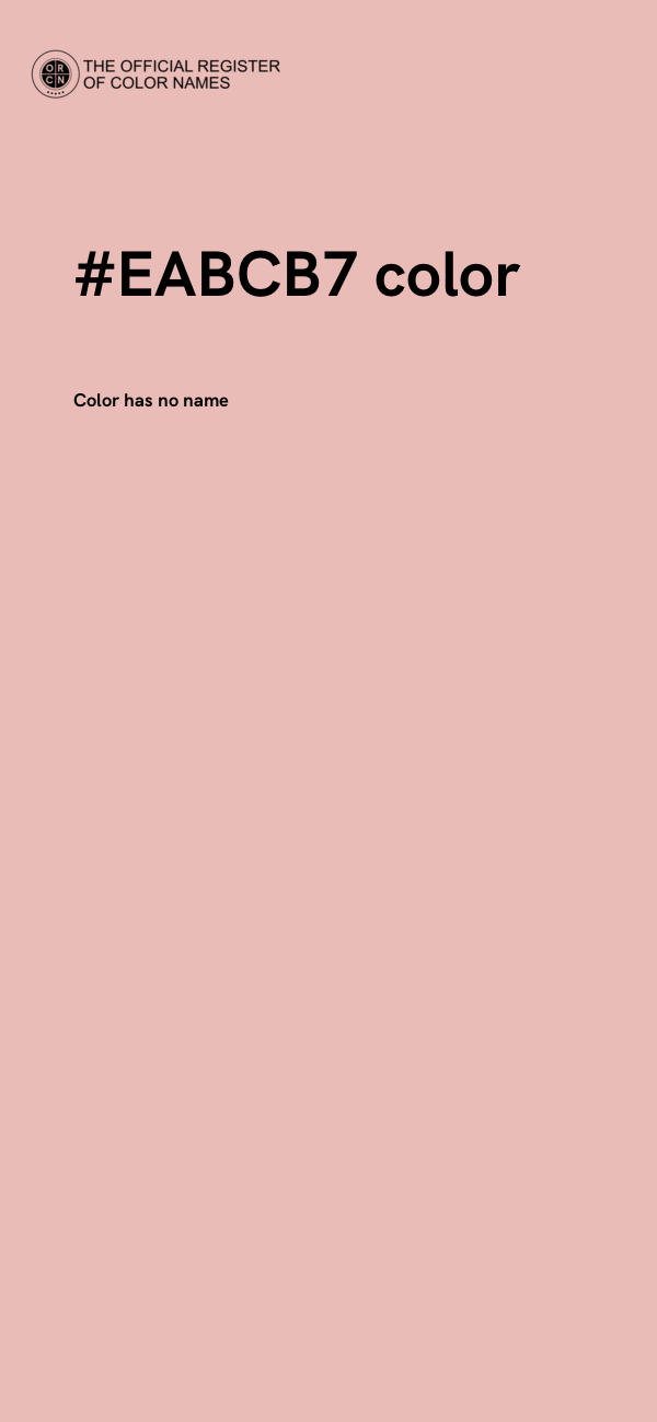 #EABCB7 color image