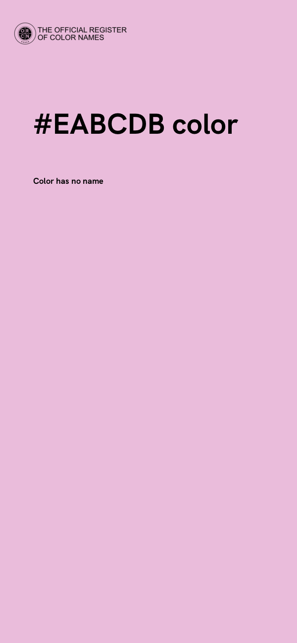 #EABCDB color image