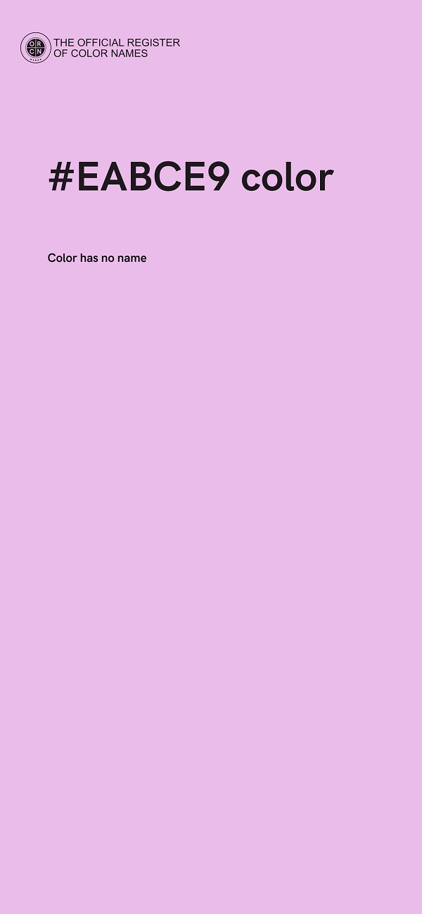 #EABCE9 color image