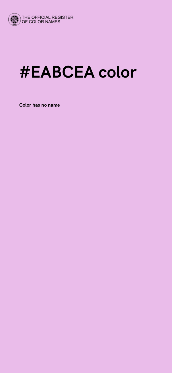 #EABCEA color image