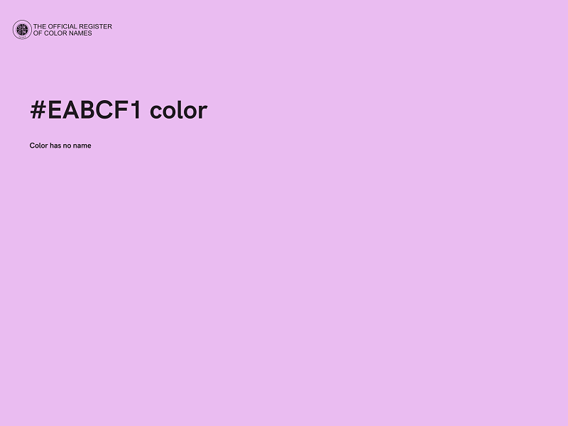 #EABCF1 color image