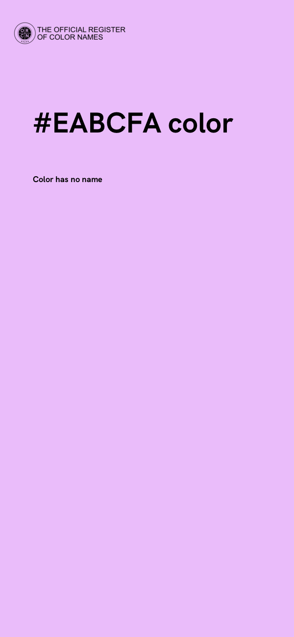 #EABCFA color image