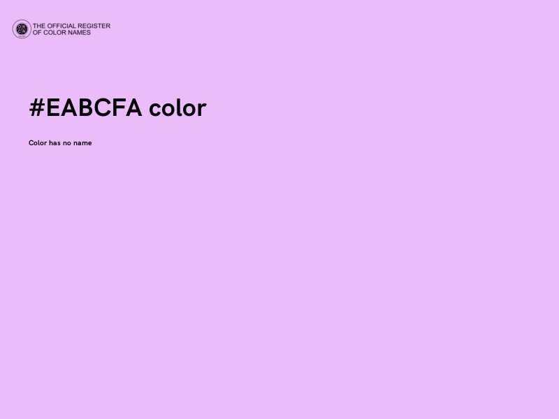 #EABCFA color image