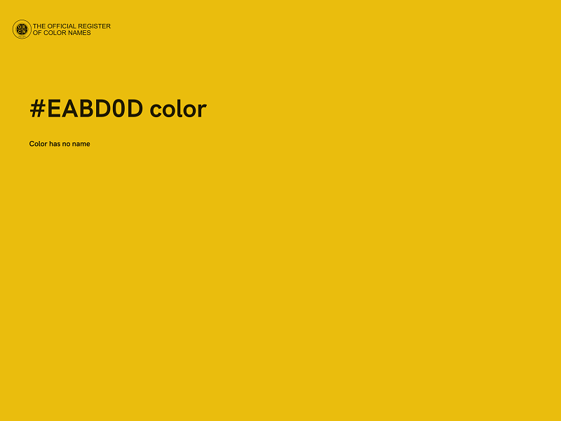 #EABD0D color image