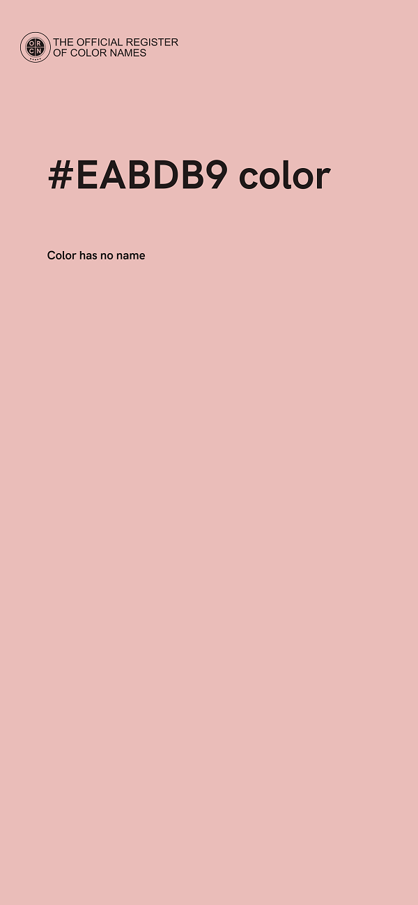 #EABDB9 color image