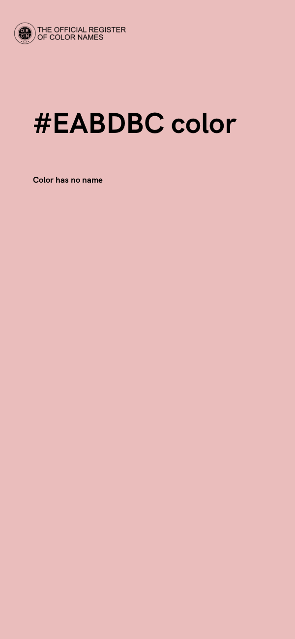 #EABDBC color image