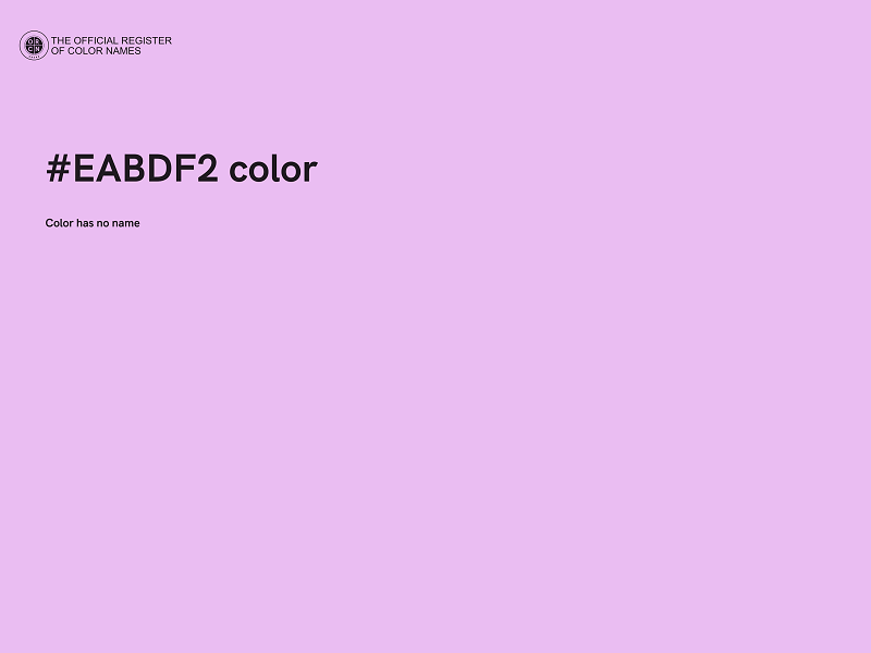 #EABDF2 color image