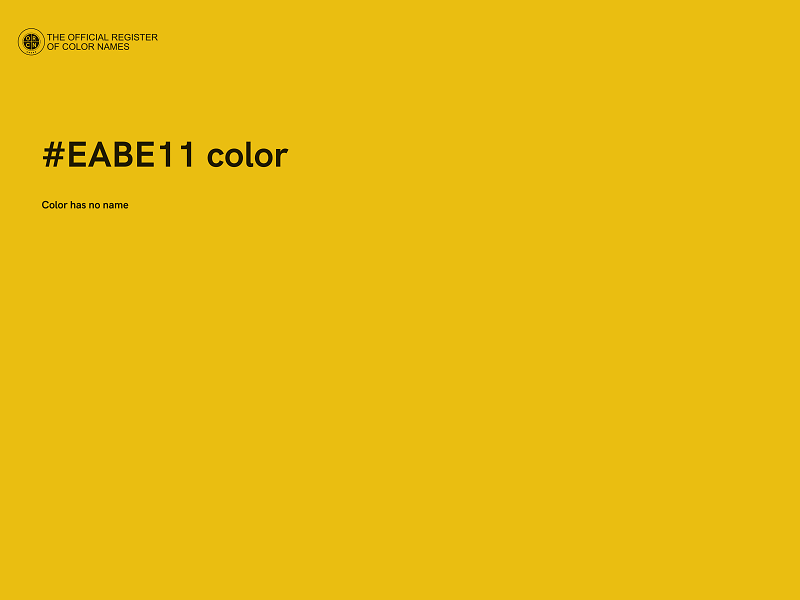 #EABE11 color image