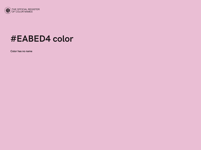 #EABED4 color image