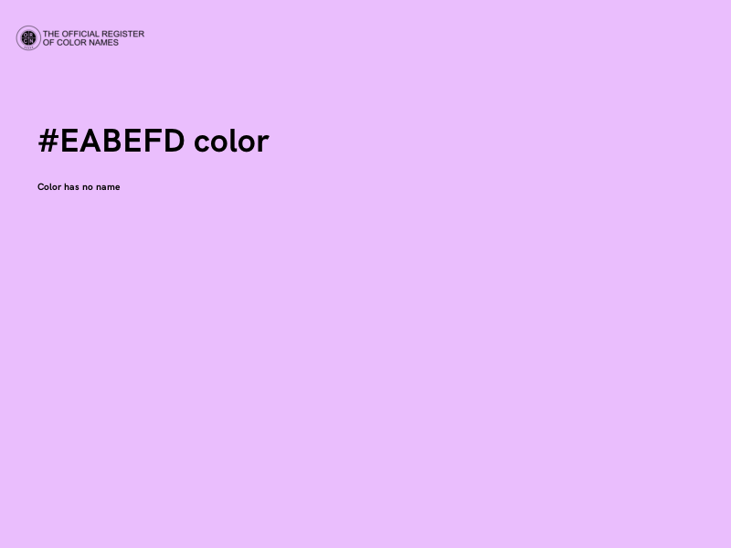 #EABEFD color image