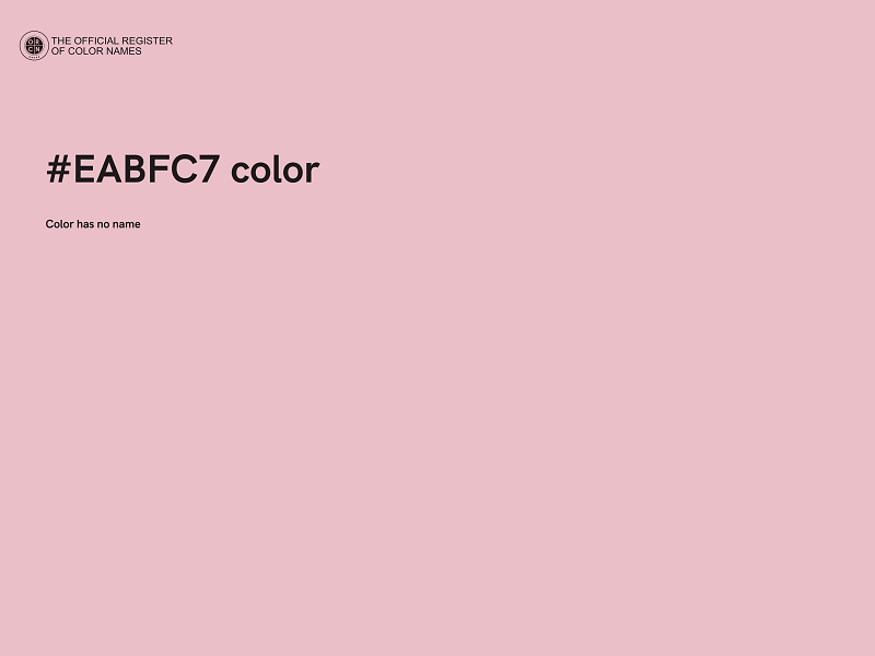 #EABFC7 color image