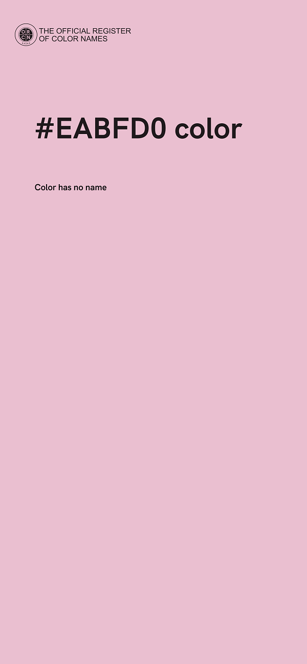 #EABFD0 color image