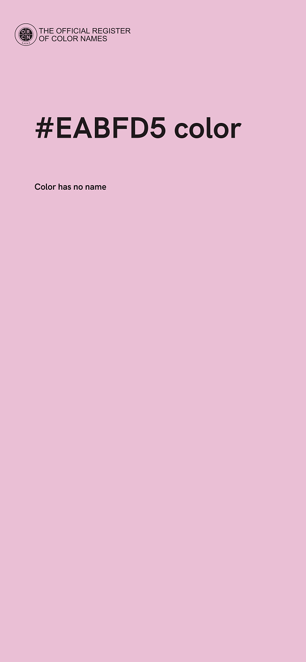 #EABFD5 color image