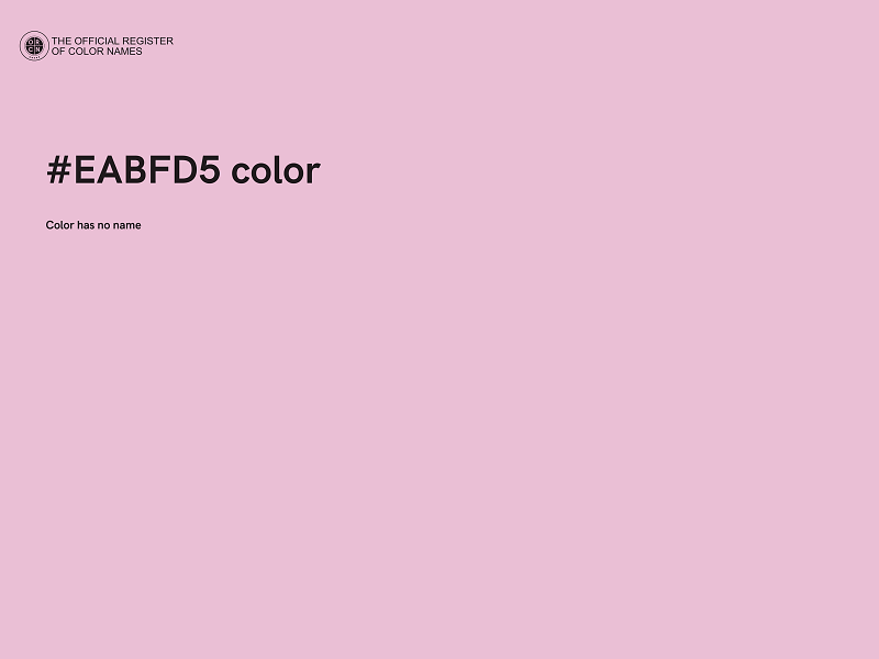 #EABFD5 color image
