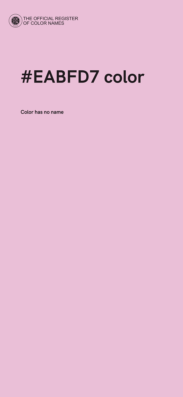 #EABFD7 color image