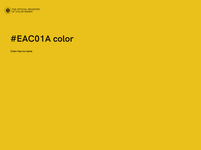 #EAC01A color image