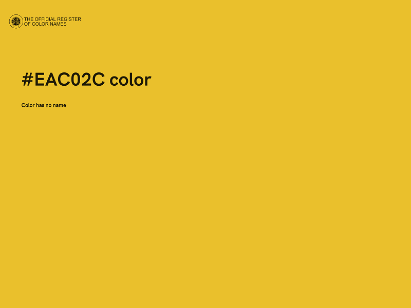 #EAC02C color image