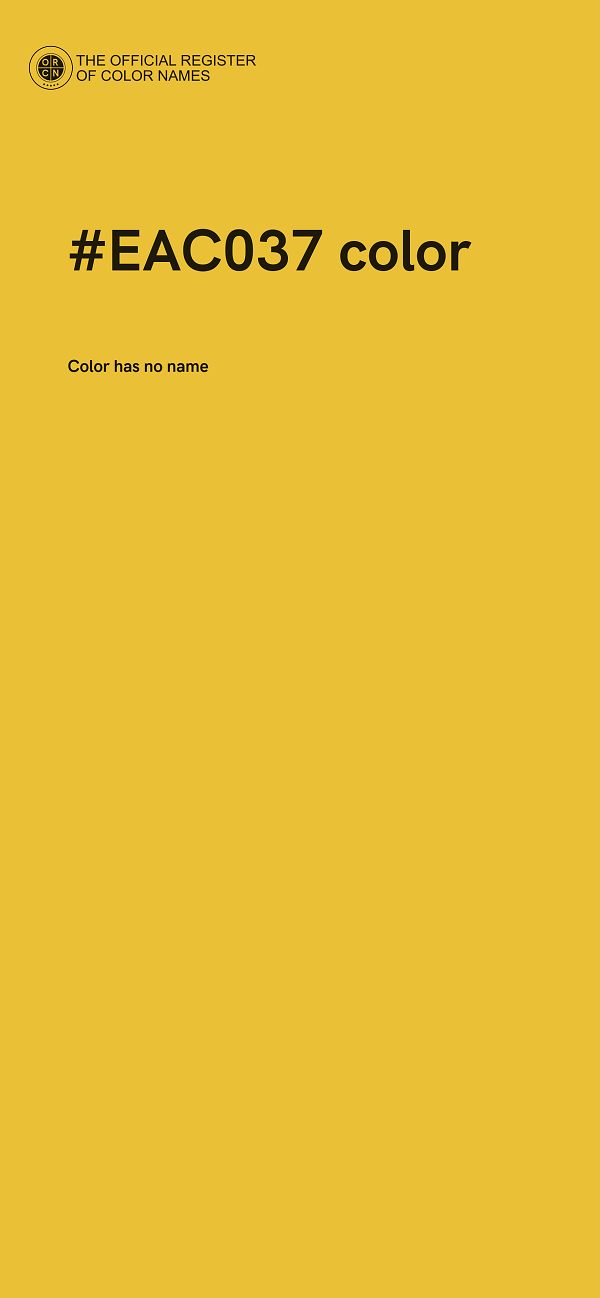 #EAC037 color image
