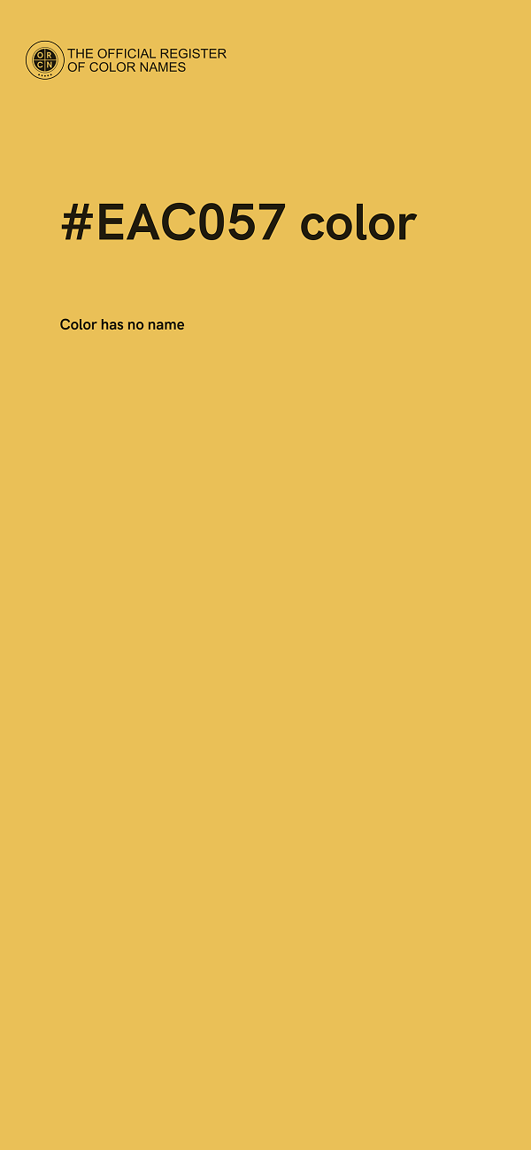 #EAC057 color image
