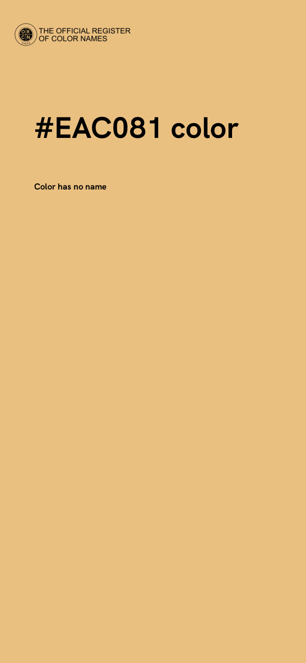 #EAC081 color image