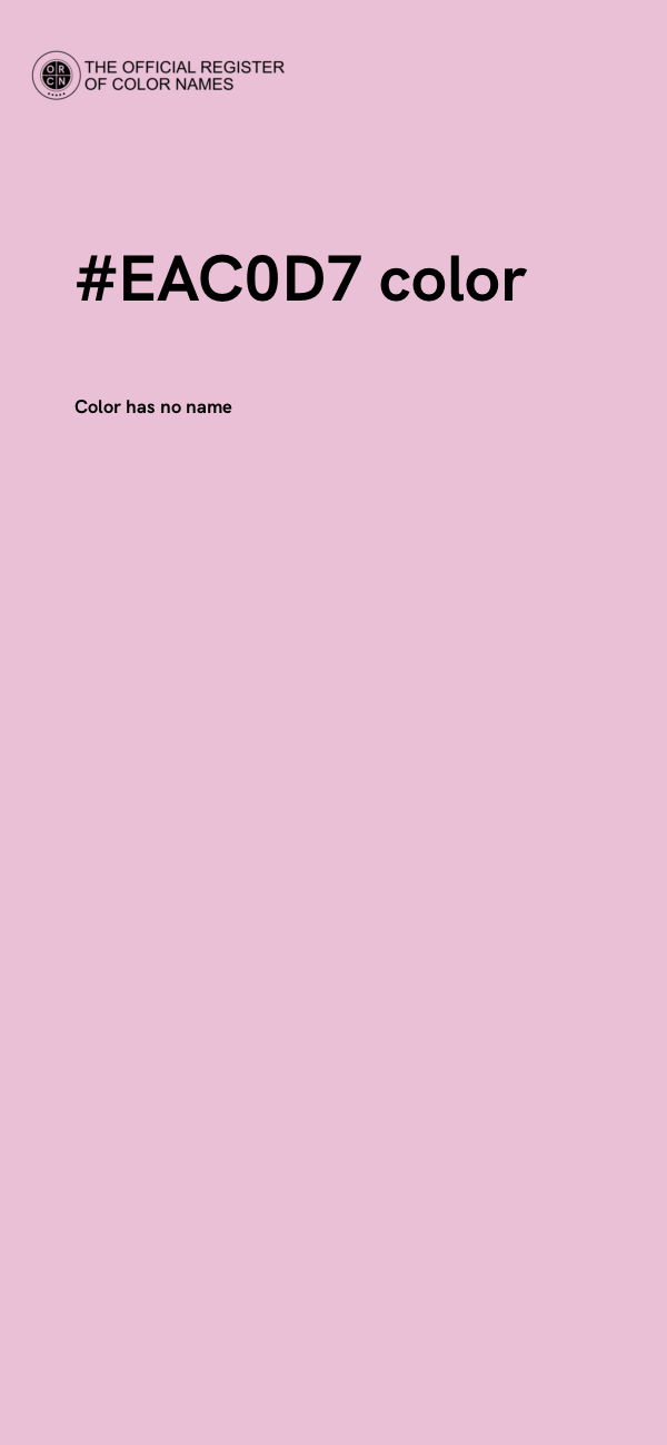 #EAC0D7 color image