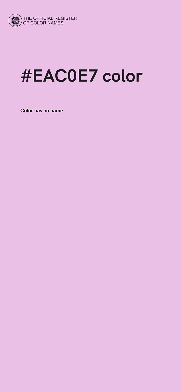 #EAC0E7 color image