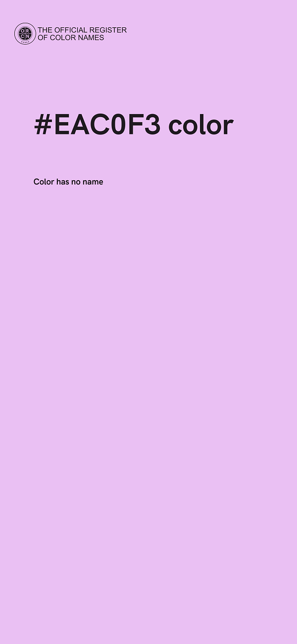 #EAC0F3 color image