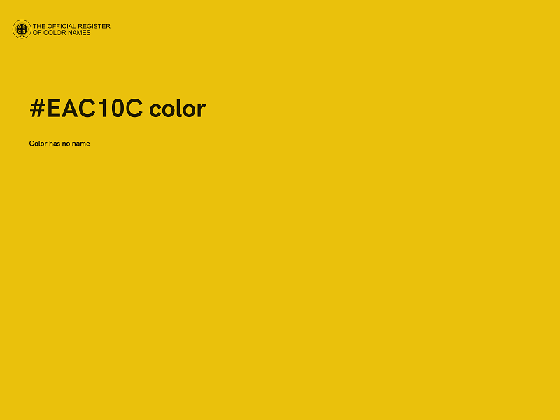 #EAC10C color image