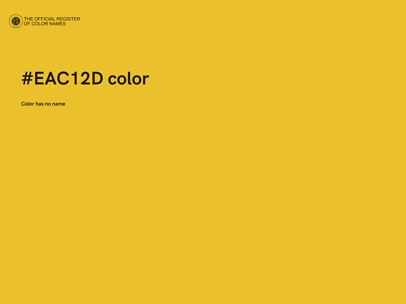 #EAC12D color image