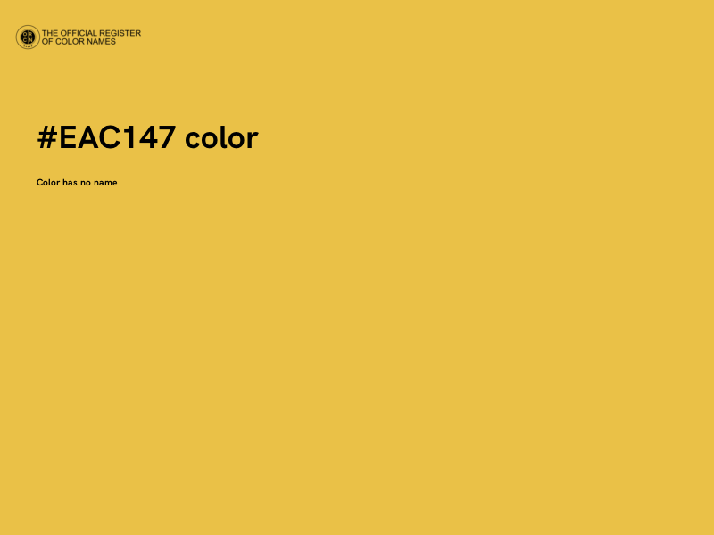 #EAC147 color image