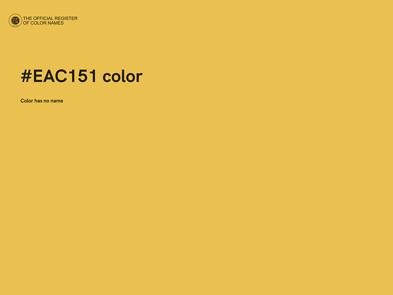 #EAC151 color image