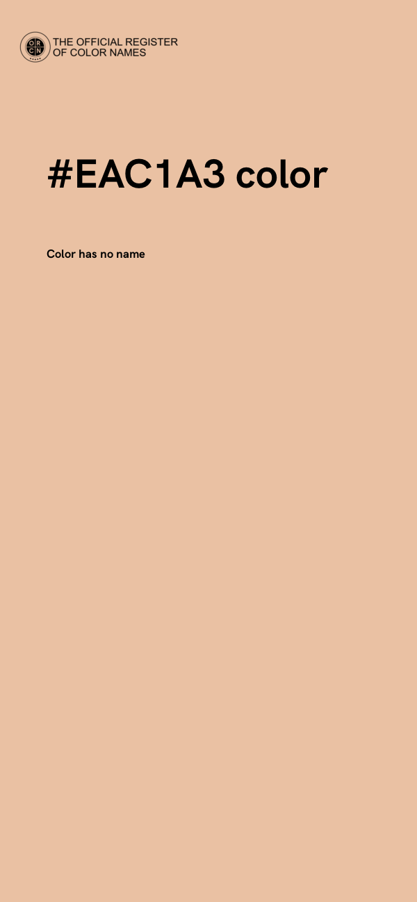 #EAC1A3 color image