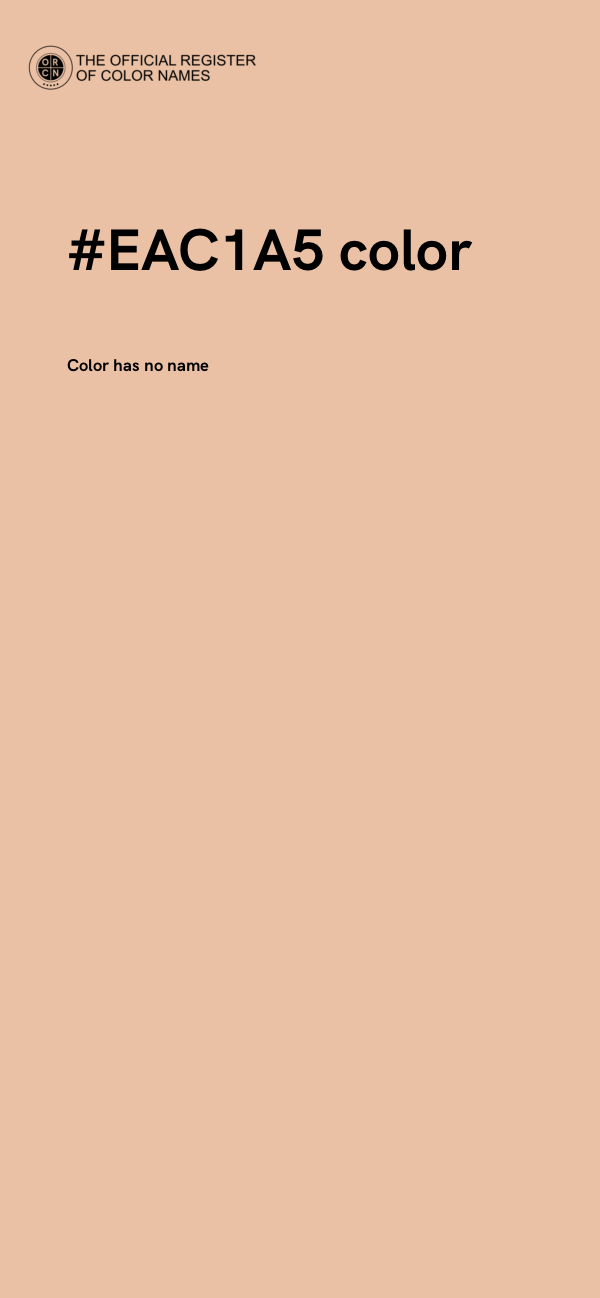 #EAC1A5 color image