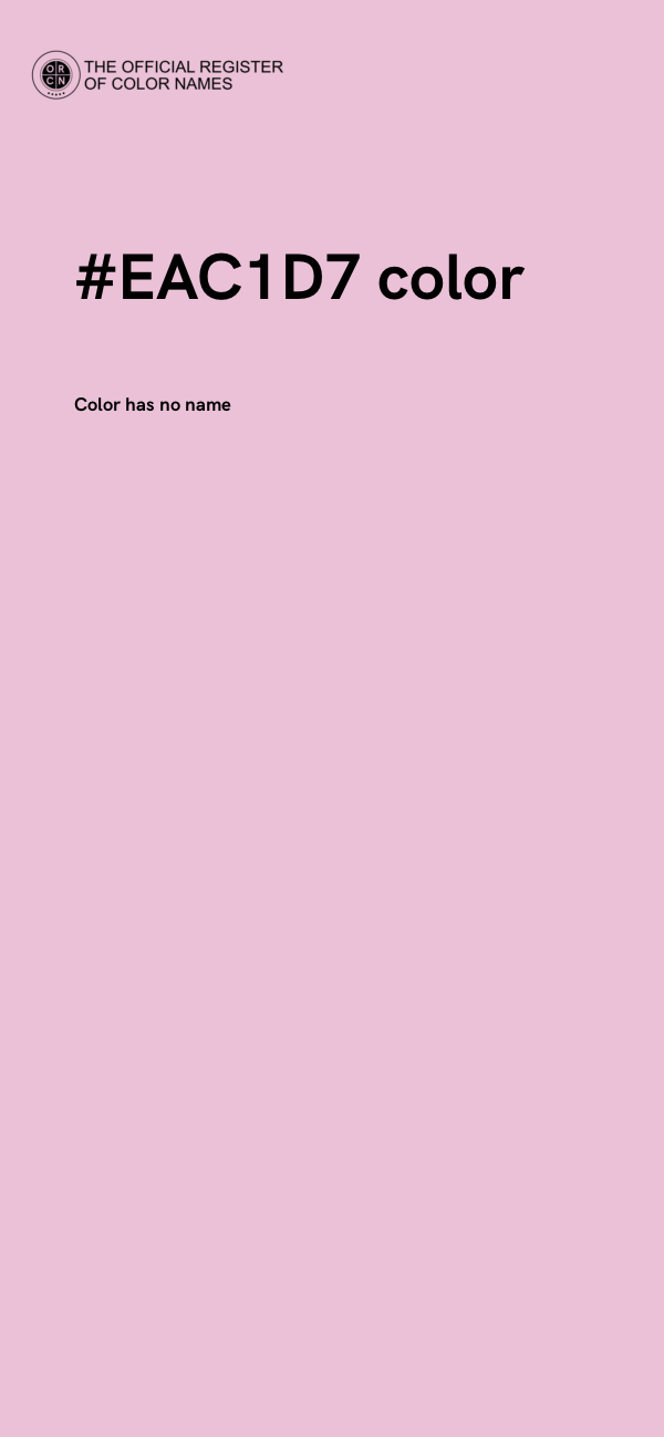 #EAC1D7 color image
