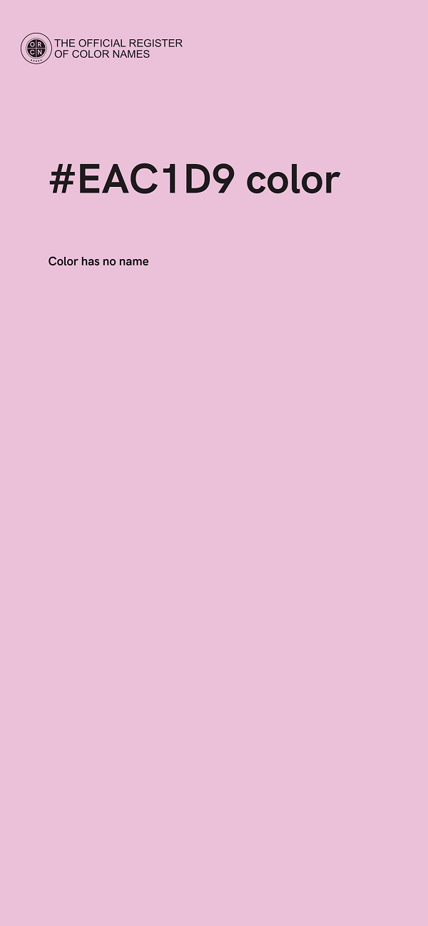 #EAC1D9 color image