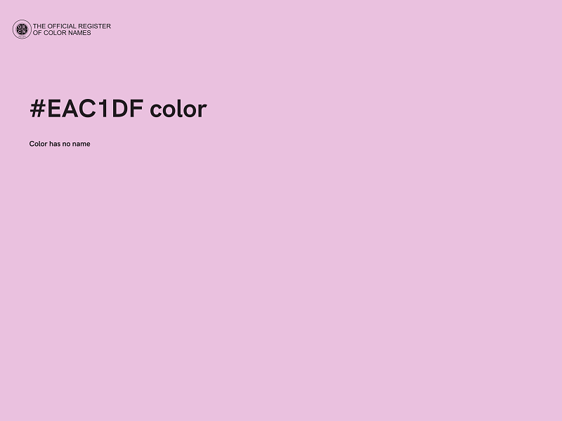 #EAC1DF color image