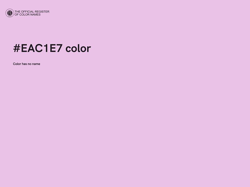 #EAC1E7 color image