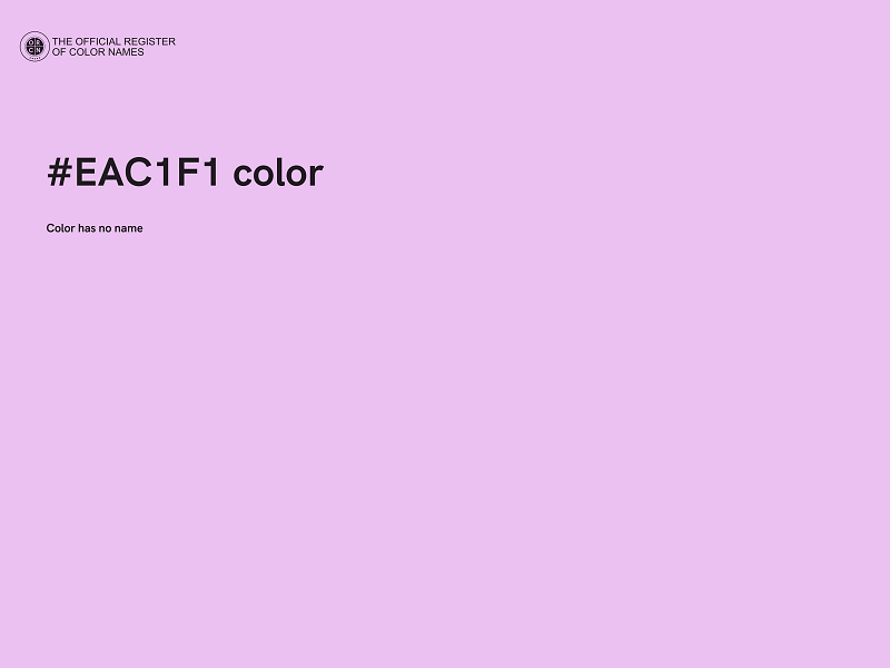 #EAC1F1 color image