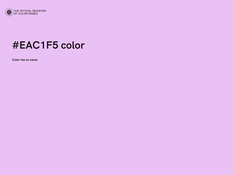 #EAC1F5 color image