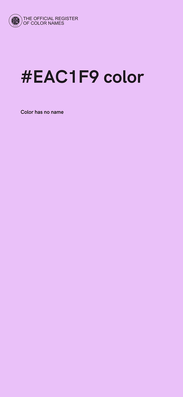 #EAC1F9 color image